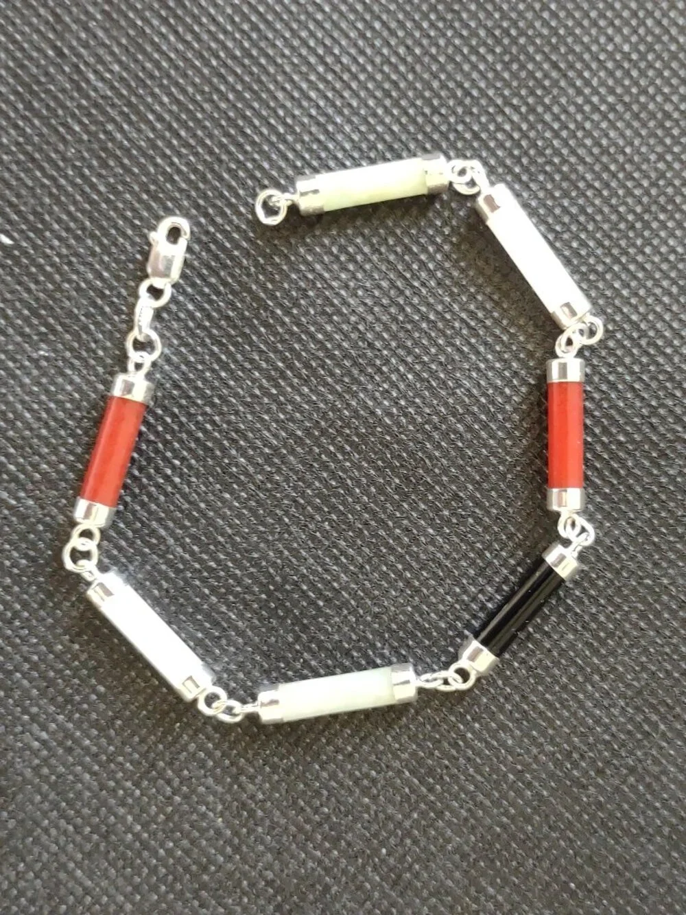 Bracelet-Jade Bar Links  Multicolors 7